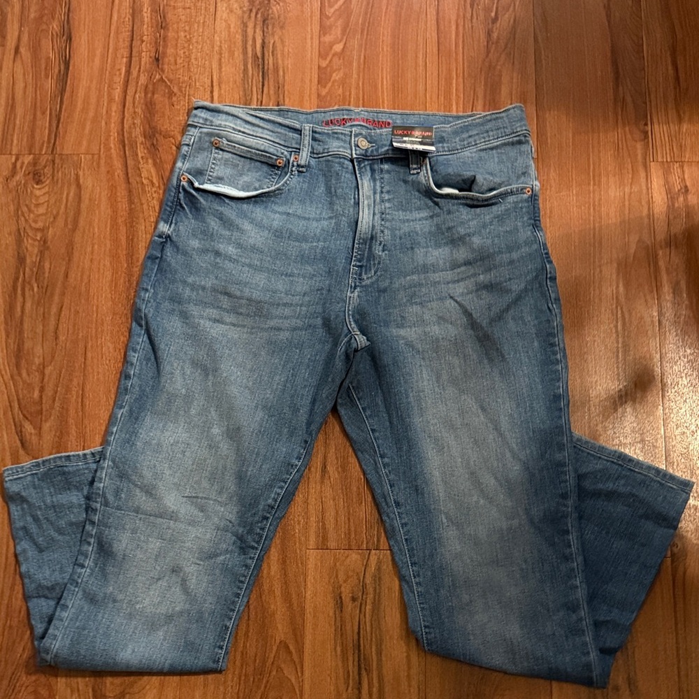 Lucky Brand Men's Straight Blue Jeans - Picture 1 of 6